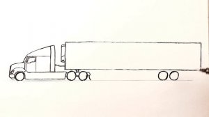 Как нарисовать Грузовик с прицепом