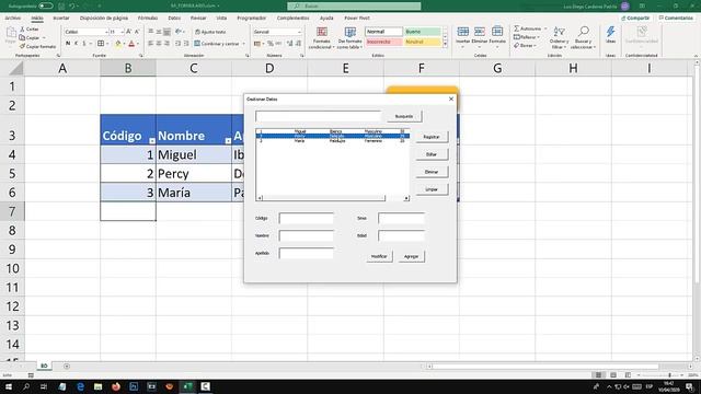 Formulario en VBA Excel (Nuevo, Modificar, Buscar, Eliminar, Limpiar) смотреть онлайн