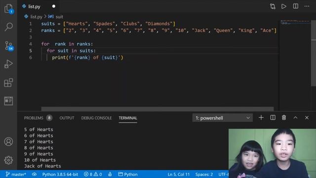 How to Code PYTHON: Use *Nested for Loops* to Build a Card Playing Program