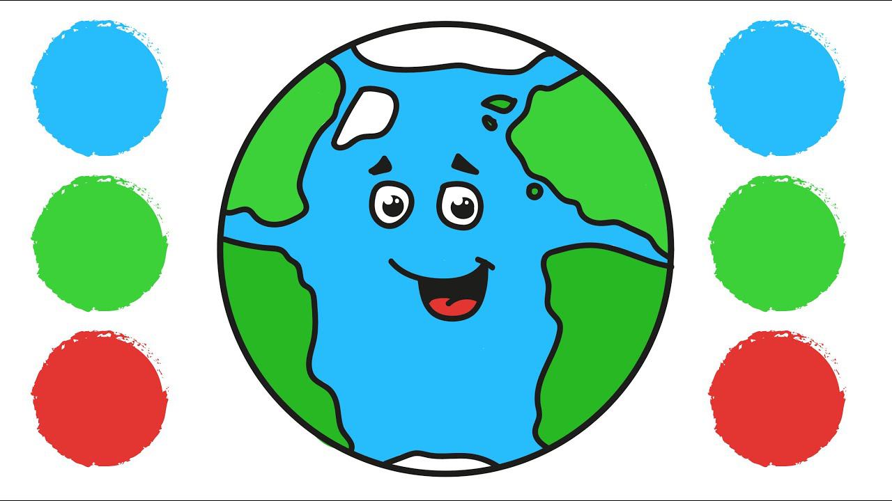 Как нарисовать ПЛАНЕТУ ЗЕМЛЮ / Раскраска ЗЕМЛЯ / How to draw the PLANET EARTH / Coloring EARTH