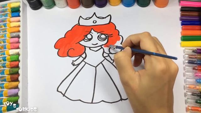 Как рисовать принцессу раскраски Страницы Youtube Видео для детей смотреть онлайн