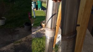 печь для казана,  теперь с трубой и нет дыма в глазах