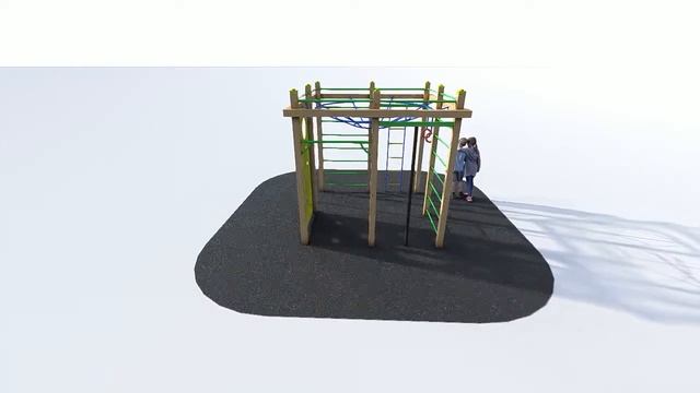 3D Визуализация детских площадок. Визуализация объектов по заказчика. 006307 - Детский комплекс.