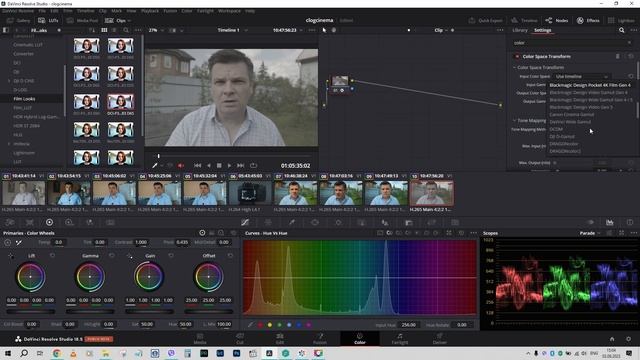 Canon R7 C-LOG3 S-Gamut Cinema, настройки, как проявить лог