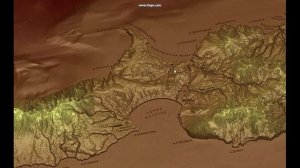 Карта острова Итуруп. 3д модель.