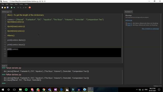#13 | Dictionary and Set in Python | #Python | #TeamDelta