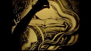 Песочная анимация, школьный выпускной. Худ. Татьяна Петровская