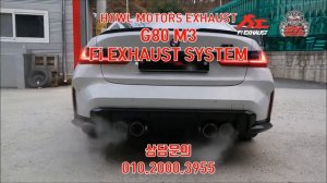 BMW M3 G80 Competition with M Power Sound w  Fi EXHAUST Catback X Howl Motors