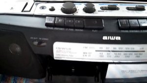 Магнитола AIWA CS-W531. Двухкассетный магнитофон. Нет шнура питания.