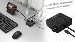 Qicent USB хаб с функцией зарядки | OTG и зарядка одновременно