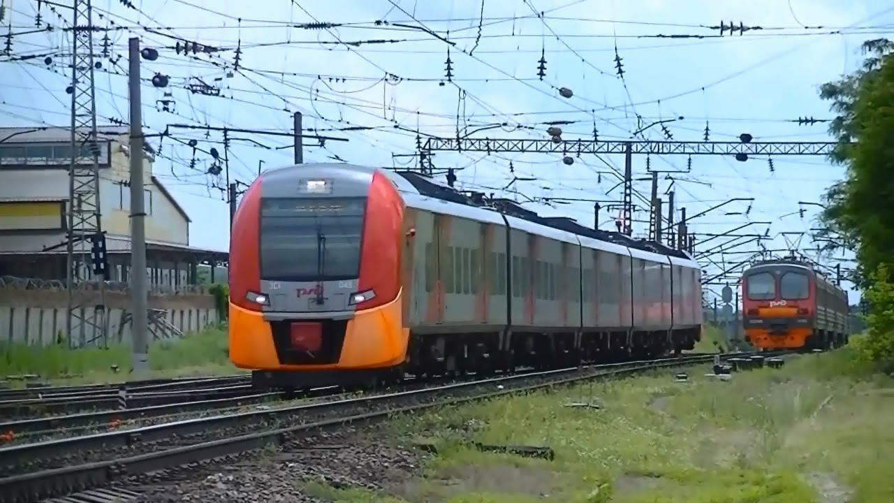 РЖД ЭД9МК-0165, "Ласточка" ЭС1-049 смотреть онлайн