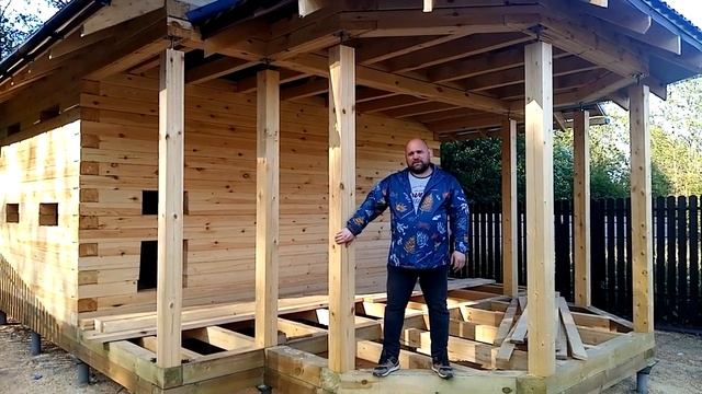 Отзыв о строительстве бани 6х4м+ терраса с беседкой в Ногинском р-не. Май 2023г.