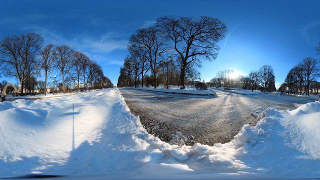 Парк Горького Москва зима 360