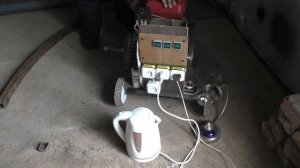 Как ведёт себя самодельный генератор из асинхронного двигателя, напряжение, частота, амперы, нагрев