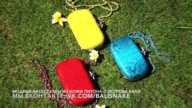 Модные клатчи из кожи питона с острова Бали (Индонезия)