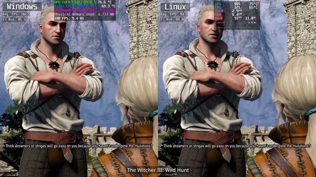 Gaming benchmark 2: Windows vs Linux (Proton). 5 games tested