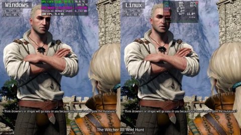 Gaming benchmark 2: Windows vs Linux (Proton). 5 games tested