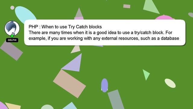 PHP : When to use Try Catch blocks смотреть онлайн
