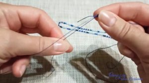 Как перетянуть бисер с одной нитки на другую. Способ 2.