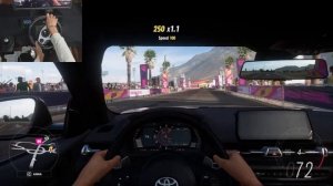 TOYOTA SUPRA FORZA HORIZON 5 WITH PXN V9 STEERING WHEEL GAMEPLAY