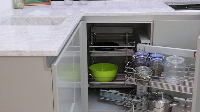 Кухонный гарнитур "Твист". Кухня без ручек смотреть онлайн