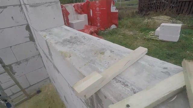 Строю дом из газоблока. Армопояс. Опалубка, армокаркас, заливка