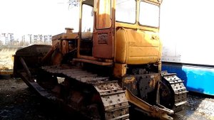 ЧТЗ Т-170 ЗАПУСК и управление  Заводим бульдозер спецтехника в Питере russian caterpillar bulldozer