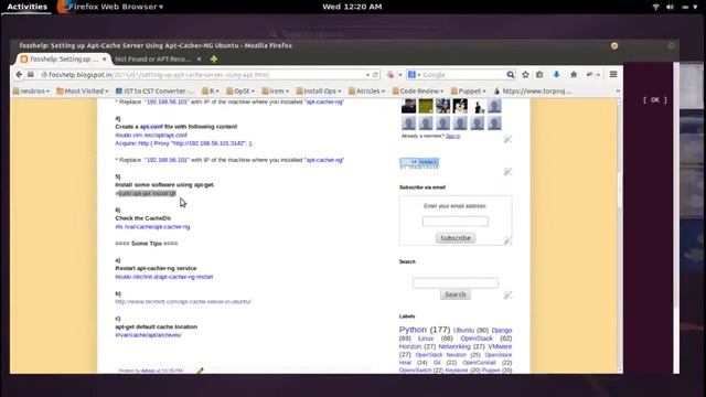 Setting up Apt Cache Server Using Apt Cacher NG Ubuntu смотреть онлайн