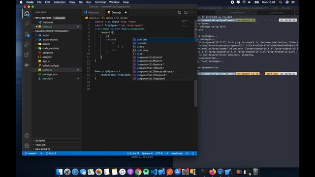 EXPO REACT NATIVE TUTORIAL BASIC 7 PROPTYPES ANDROID AND IOS EXPO смотреть онлайн