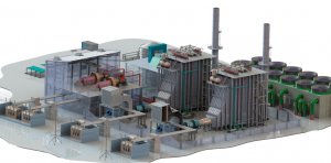 3D-модель проекта ТЭС ПГУ 840 МВт с энергоблоками 420 МВт