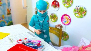 Даша и папа - история о том как важно мыть руки / История про микробы / Дарья как доктор