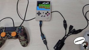 ANBERNIC RG35XX подключнние беспроводного и проводных геймпадов