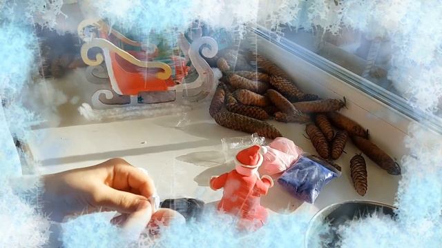 Новогодняя поделка в сад. Делаем Деда Мороза в сказочных санях!