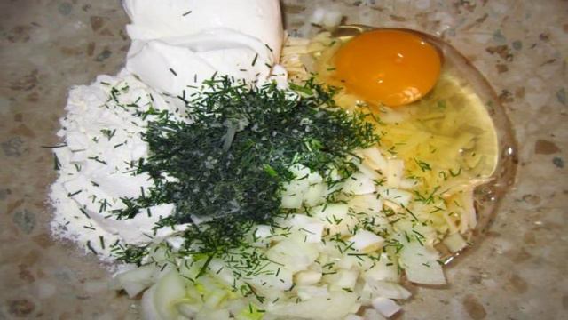 Сырная лепешка с укропом