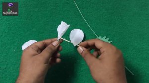 How to make Butterfly White flowers from Toilet Tissue Paper - Crepe Paper Flowers