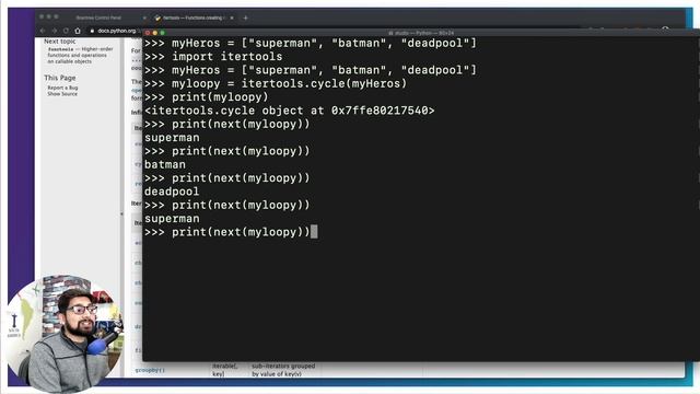 Python intermediate stuff for iteration