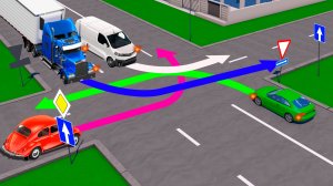 Кто из водителей выбрал запрещенную траекторию для движения?