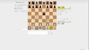 Матч в быстрые шахматы по минуте на lichess