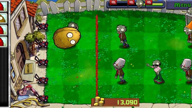 Plants Vs Zombies - Roll Some Heads Achievement (Wall Nut Bowling 2 Mini Game)