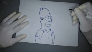 Скетч - Гомер Симпсон (обычной ручкой)