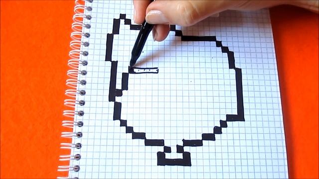 Котик на шарике Челлендж Медленно 1 Как рисовать по клеточкам Кота © How to Draw Pixel Art for Kids