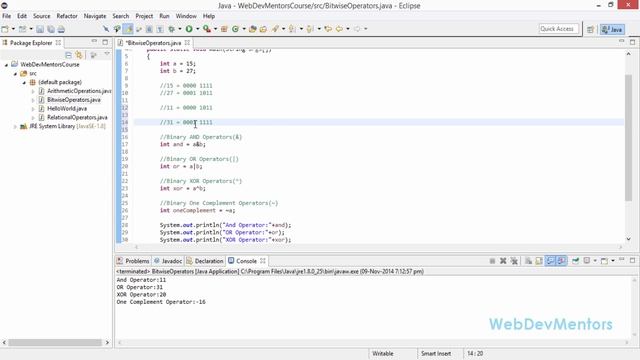 21. Bitwise Operators in Java