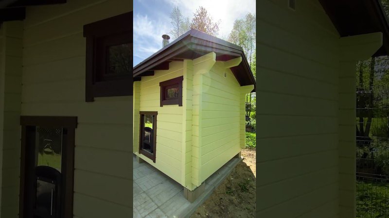Мини обзор бани 2,5х6 метра #баня #баняподключ #баняизбруса #парилка #строимбаню #shorts #дача