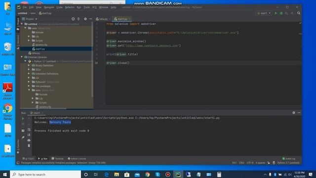 How to comment code in python | close browser | Get title in selenium with python