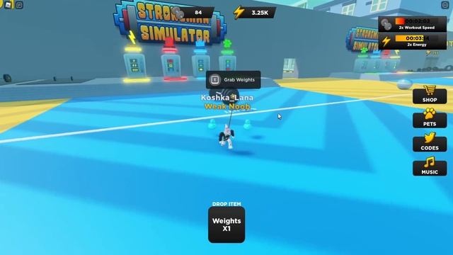 КТО КРУЧЕ ПРОКАЧАЕТСЯ? КАЧОК С КОДАМИ ИЛИ БЕЗ! Roblox Strongman Simulator смотреть онлайн