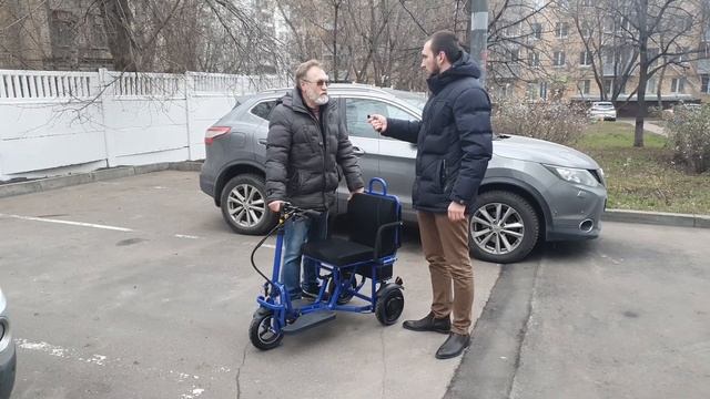 Отзыв на электротрицикл для пожилых Sputnik Pro 18 Ah | Взрослый складной электрический трицикл смотреть онлайн