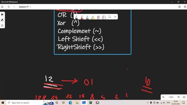 Lecture 17 Python Operators | Bitwise Operators | Part - I |