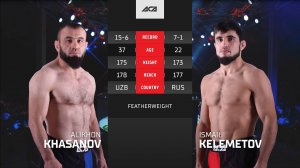 Алихон Хасанов vs. Исмаил Келеметов | Alikhon Khasanov vs. Ismail Kelemetov | ACA YE 43