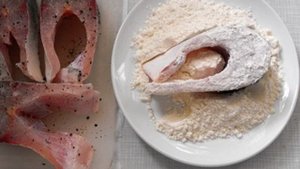 Жареная красная рыба