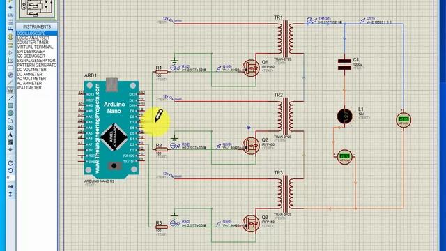 БТГ генератор 3 (Симуляция схемы БТГ на Протеусе)